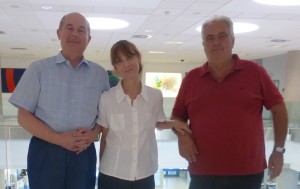 Da sinistra: Vittorino Novello, Laura de Palma e Rosario Di Lorenzo, i tre promotori del simposio